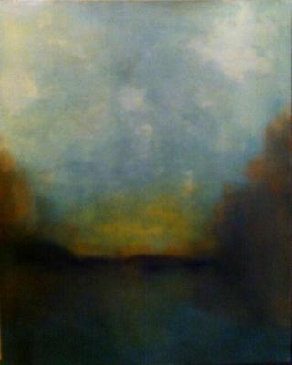 48 x 60 Yellow, orange and blue