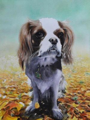 The autumn dog, 38cm x 56cm, 2021