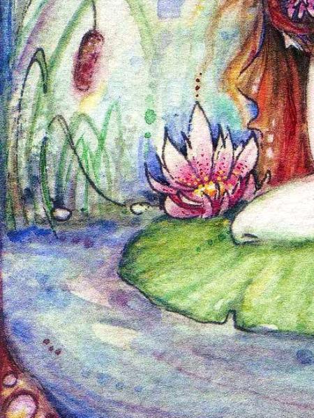 Fairy Pond art print of a fairy by Liza Paizis