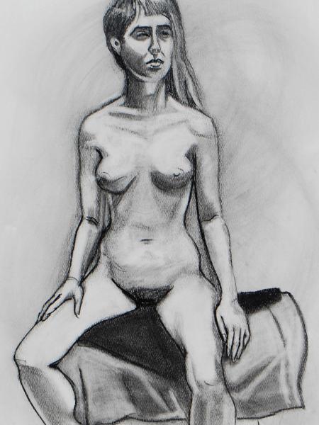 Emily, Seated Nude