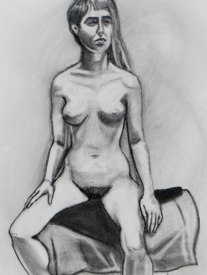 Emily, Seated Nude