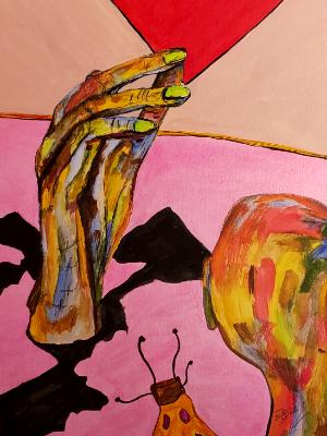 Continuing the expedition, the psychedelic slug and leader come across a crack in the universe and a hand attempting sign lan... Continuing the expedition, the psychedelic slug and leader come across a crack in the universe and a hand attempting sign lan...