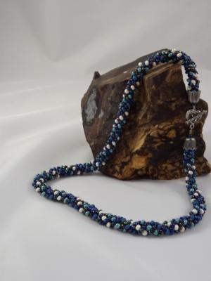 N-5 Shades of Blue Russian Spiral Necklace N-5 Shades of Blue Russian Spiral Necklace