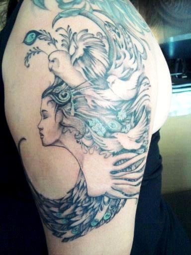 Athena goddess tatoo design