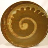 120506.C Plate with Procelain Swirl Pattern