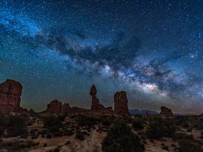 Balanced Rock Wide Angle Nightscape Balanced Rock Wide Angle Nightscape