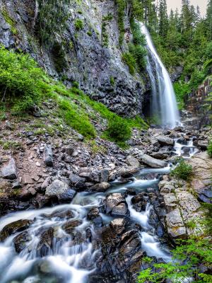 Narada Falls and Paradise River Narada Falls and Paradise River
