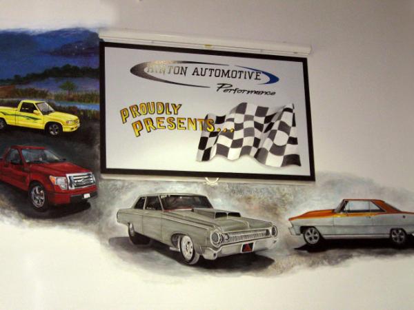 Hinton Automotive - muscle car mural