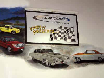 Hinton Automotive - muscle car mural