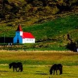 Iceland Churches, in Red and White