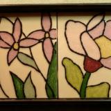 Stained glass look tray