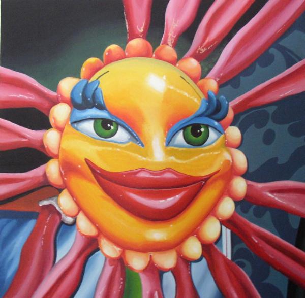 A Happy Mardi Gras Float (detail)       18" x 18"