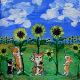 Pembrokes and SunFlowers 3.5"