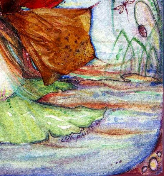Fairy Pond art print of a fairy by Liza Paizis
