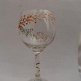 4 seasons wine glass with swarovski crystal