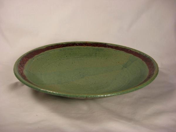 110618.C Large Shallow Bowl with Carved Designs