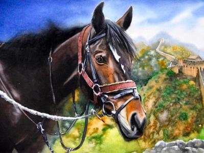Qi Jiguang´s war horse, 38cm x 56cm, 2021 Qi Jiguang´s war horse, 38cm x 56cm, 2021