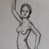 Standing Nude Female, Arm Up