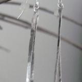 12-074 Long Forged Sterling Earrings 