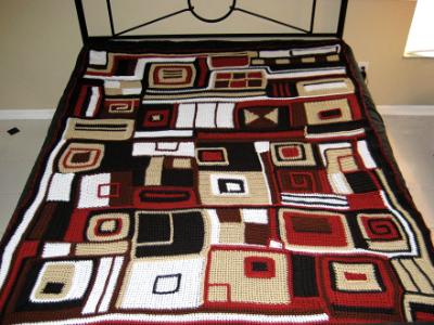 "Earth and City" afghan "Earth and City" afghan