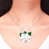 White Gardenia Necklace Pendant