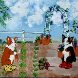 Gardening Corgis