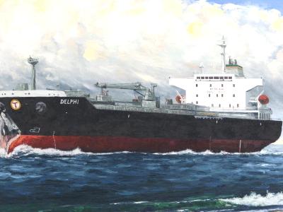 Ecuadorian oil carrier "Delphi", 120cm x 60cm, 2013 Ecuadorian oil carrier "Delphi", 120cm x 60cm, 2013