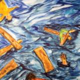 The unfortunate refugees from the crumbled city lacked the skills to fashion a raft capable of reaching the island they...