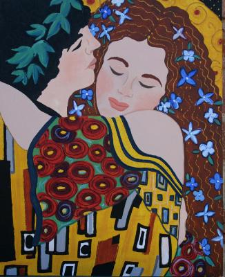 This painting is a Copy after Klimpt style- is is not for sale