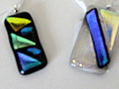 Dichroic Glass Pendants