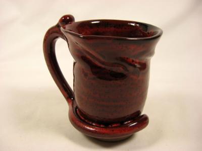 110915.A Coffee Mug with Tail and Magma Glaze 110915.A Coffee Mug with Tail and Magma Glaze