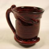 110915.A Coffee Mug with Tail and Magma Glaze