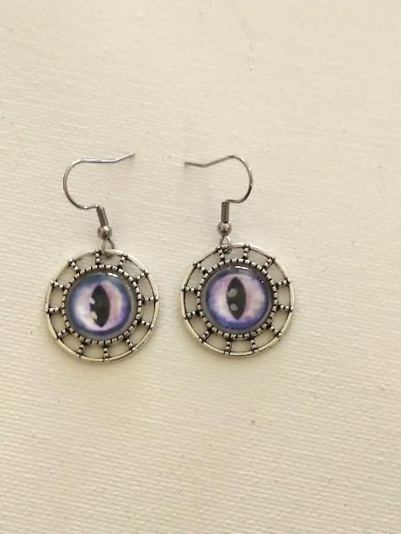 Lavendar Cat eye earrings (SOLD)