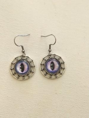 Lavendar Cat eye earrings (SOLD)