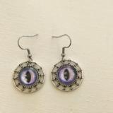 Lavendar Cat eye earrings (SOLD)