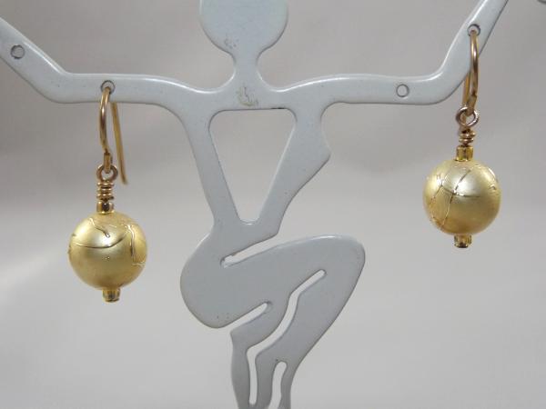 E-38 Matte Gold Ball Earrings