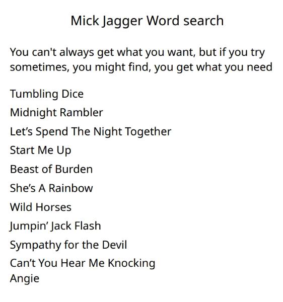 Mick Jagger (2022) Sold