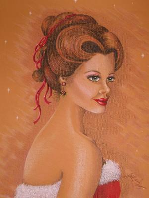 Mrs Claus - Coloured Pencil