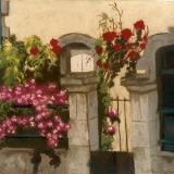 #18 Provence flowers with stone gate (SOLD)