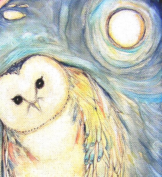 Blue Owl Art print from the original painting