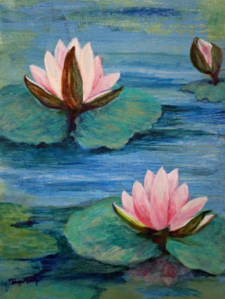 Giverny Inspired, Water Lilies - Framed