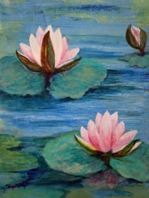 Giverny Inspired, Water Lilies - Framed