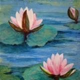 Giverny Inspired, Water Lilies - Framed