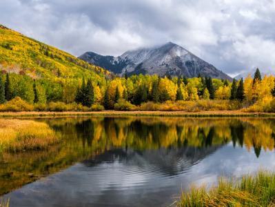 Warner Lake Ripples & Haystack Mountain Autumn Reflections Warner Lake Ripples & Haystack Mountain Autumn Reflections