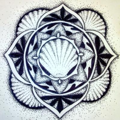 seashell inspired mandala