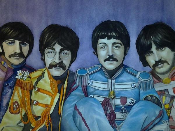 Sgt. Pepper's Lonely Hearts Club Band (watercolor)