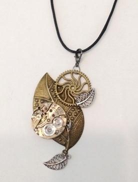 18" black cord necklace, Leaf-Watch   $30