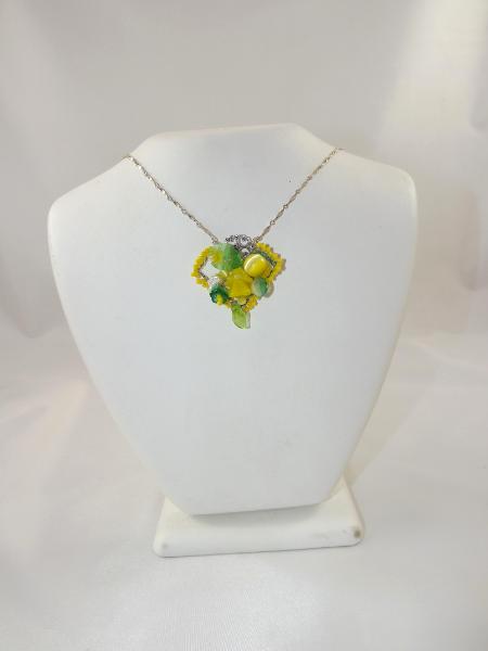N-84 Green & Yellow Mosaic Necklace