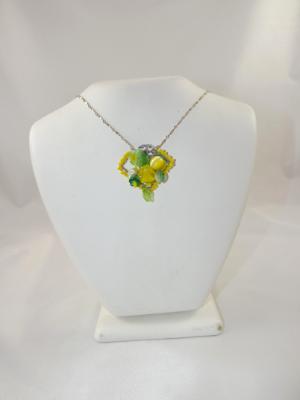 N-84 Green & Yellow Mosaic Necklace N-84 Green & Yellow Mosaic Necklace