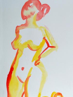Kneeling Nude Gesture Kneeling Nude Gesture